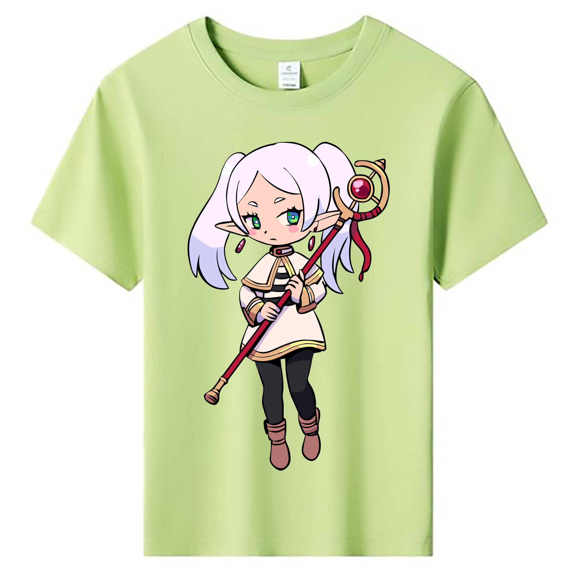 （画像用） 葬送のフリーレン Frieren 綿100％キッズTシャツ（フロントプリント）